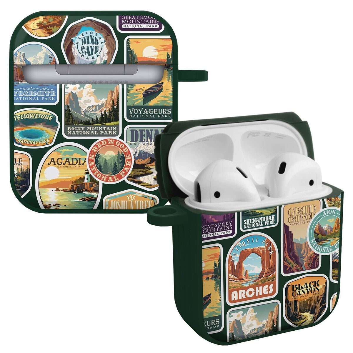 National Parks Stickers HDX Apple Airpods Gen 1 & 2 Case Cover