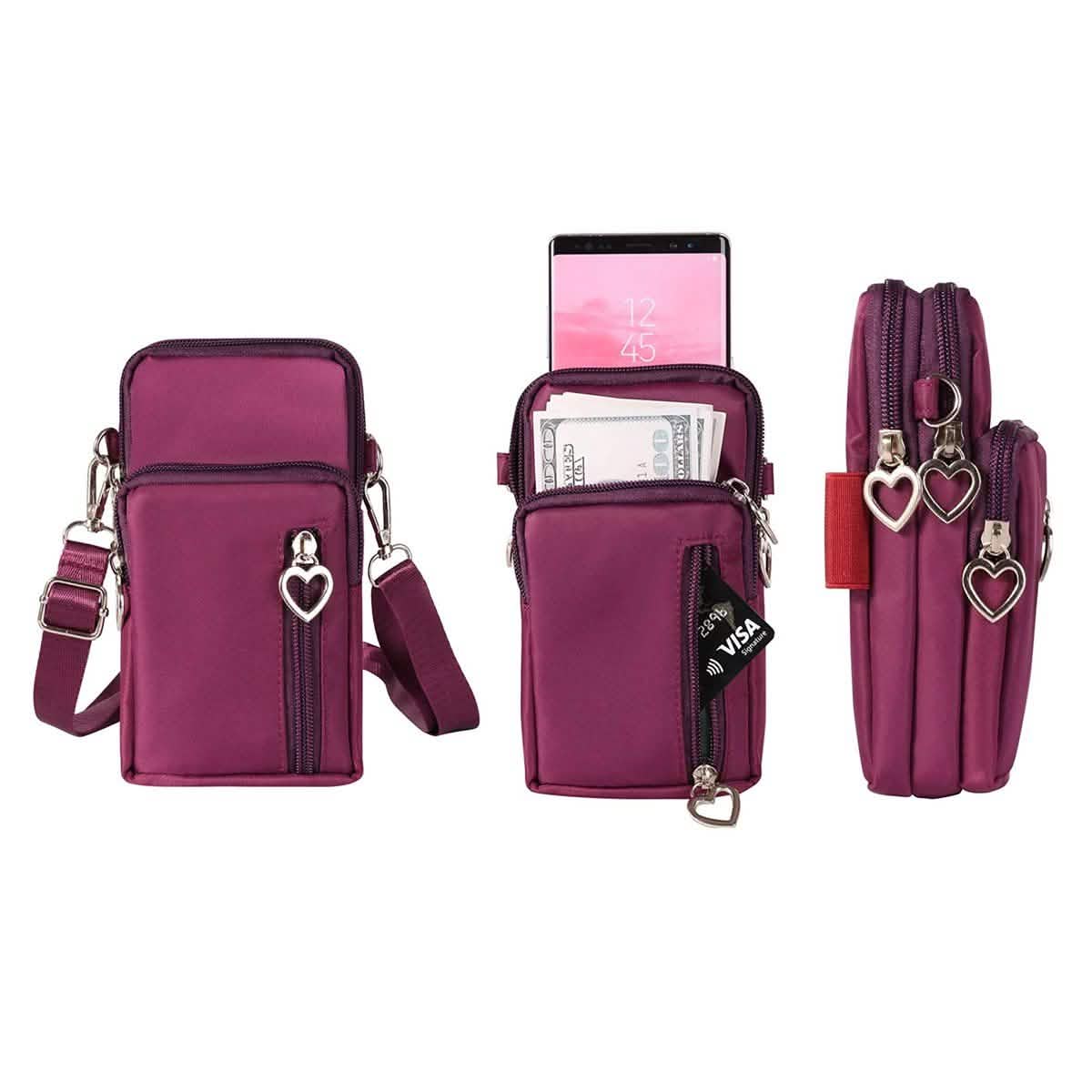 Women's Mini Cross-Body Shoulder Strap Cell Phone Wallet Pouch Bag Purse